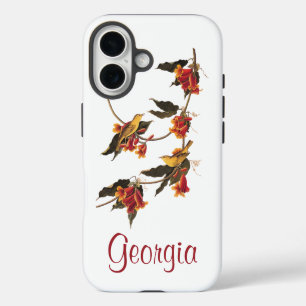 Audubon's Rathbone's Warbler Birds on Crossvine iPhone 16 Case