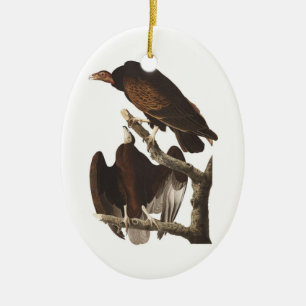 Audubon's Turkey Vulture Ceramic Tree Decoration