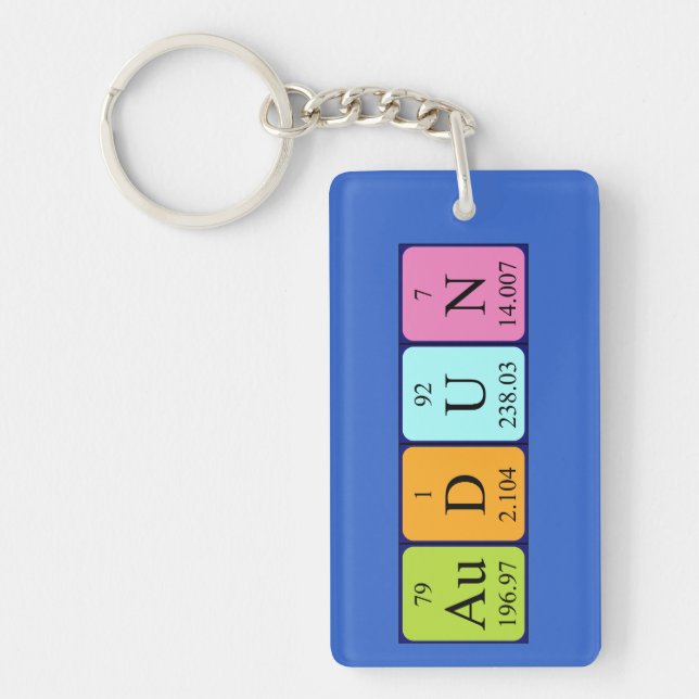 Audun periodic table name keyring (Front)