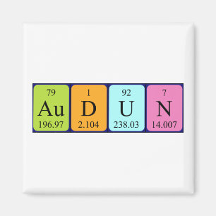 Audun periodic table name magnet