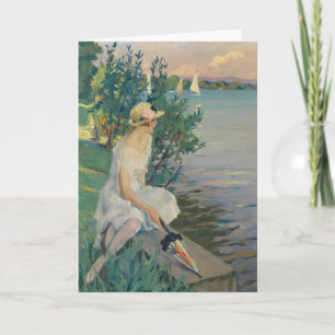 Auf der Seemauer Edward Cucuel Card