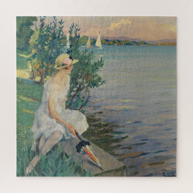 Auf der Seemauer | Edward Cucuel Jigsaw Puzzle (Vertical)