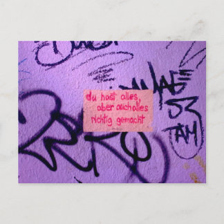 Aufmunternde Postkarte StreetArt Postcard