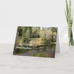 Aufrichtige Anteilnahme an einem einsamen See Card