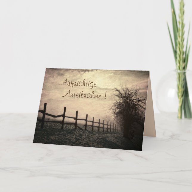 Aufrichtige Anteilnahme ! Card (Front)