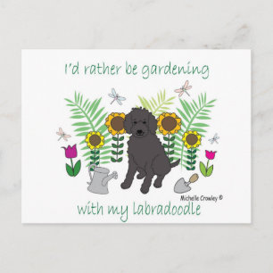 aug12015gardLabradoodleBlk.jpg Postcard