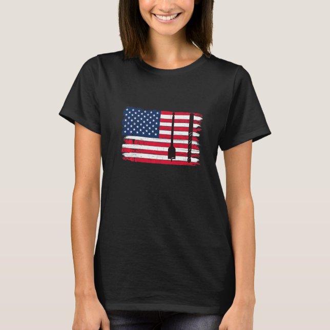 Auger Maker Patriotic Us Flag   T-Shirt (Front)
