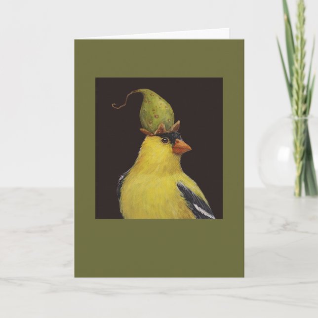 Auggie the goldfinch card (Front)