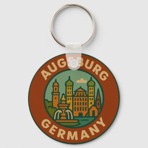 Augsburg Germany Cityscape Key Ring