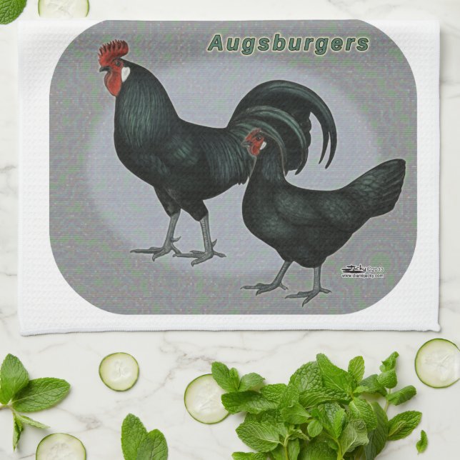 Augsburger Fowl Tea Towel (Folded)