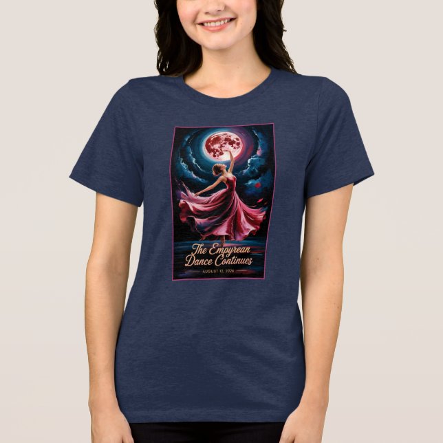 August 12 2026 Total Solar Eclipse Surreal Dancer  Tri-Blend Shirt (Front)