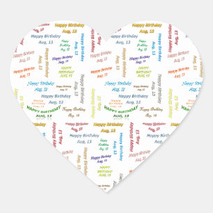 August, 13 Birthday Sticker