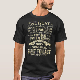 August 1960 62 Years Old 62th Birthday T-Shirt