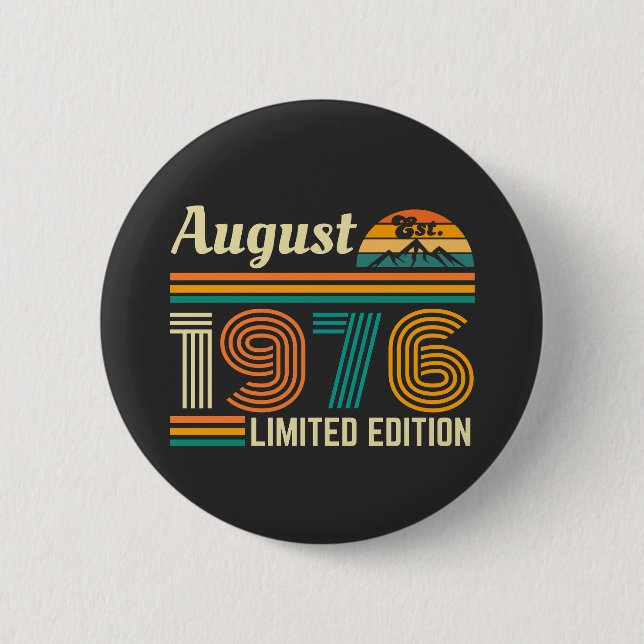 August 1976 Limited Edition  6 Cm Round Badge (Front)