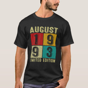 August 1993 28 Years Old Limited Edition 28Th Birt T-Shirt