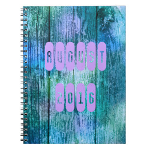 August 2016 Purple Turquoise Month Notebook