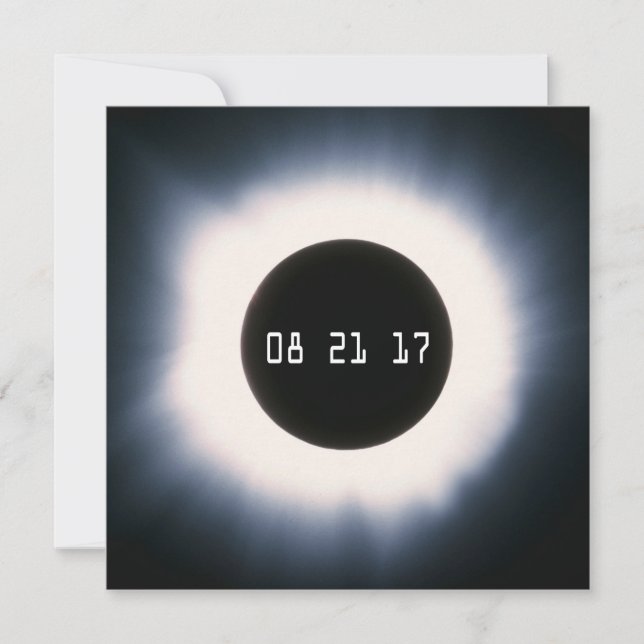 August 2017 Total Solar Eclipse in Black and White (Front)