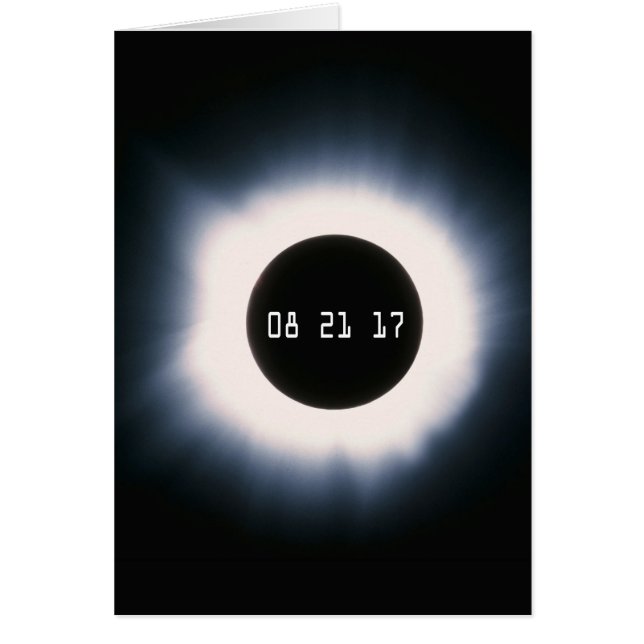 August 2017 Total Solar Eclipse in Black and White (Front)