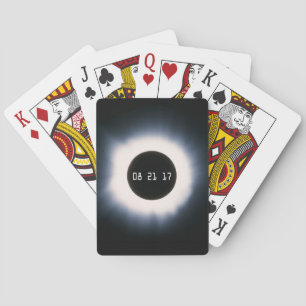 August 2017 Total Solar Eclipse in Black and White Playing Cards