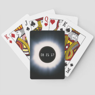 August 2017 Total Solar Eclipse in Black and White Playing Cards