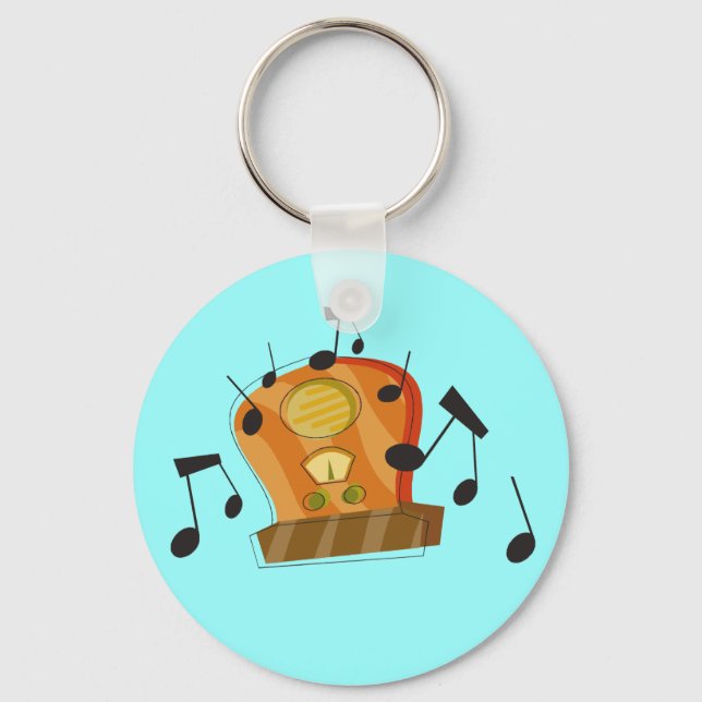 August 20th, National Radio Day Key Ring (Front)