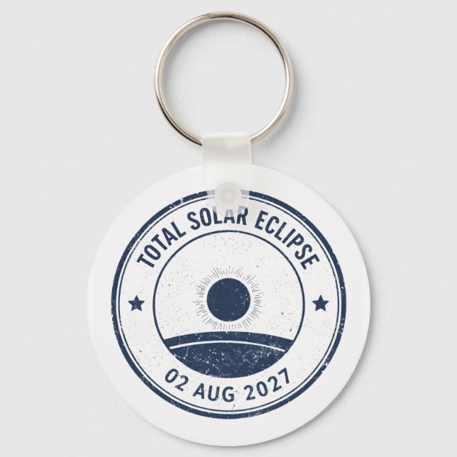 August 2 2027 Solar Eclipse Key Ring (Front)