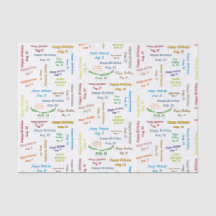 August, 31 Birthday Tissue Paper