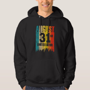 August 31 Limited Edition Month 8 31st Day Retro V Hoodie