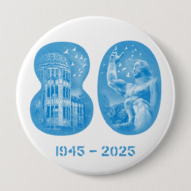 August 5 NYC event 2025 Button - Huge 4 Inch (Front)