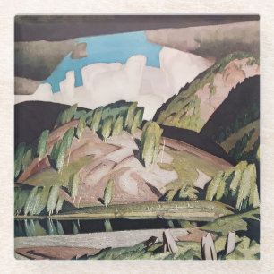 August Algonquin Park Painting by A J Casson Glass Coaster