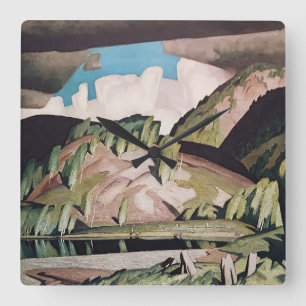 August Algonquin Park Painting by A J Casson Square Wall Clock