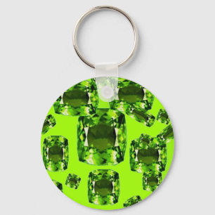 August Babies Birthstone Gems Art Key Ring