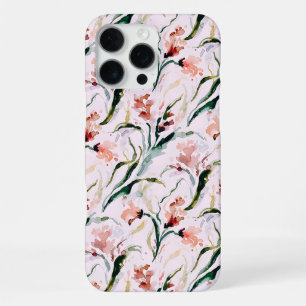 August Birth Flower Gladiolus Watercolor Pattern iPhone 16 Pro Max Case