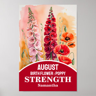 August Birth Month Flower Christian Wall Art