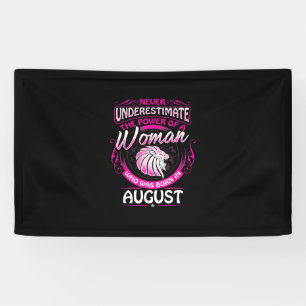 August Birthday Gift Woman Leo Zodiac Astrology Banner