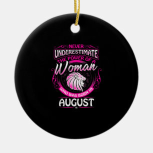 August Birthday Gift Woman Leo Zodiac Astrology Ceramic Ornament