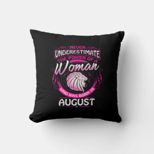 August Birthday Gift Woman Leo Zodiac Astrology Cushion