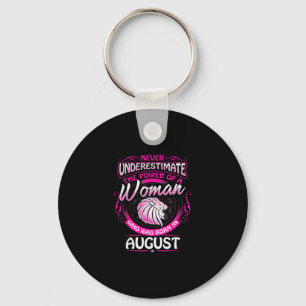 August Birthday Gift Woman Leo Zodiac Astrology Key Ring