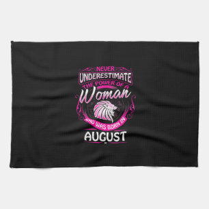 August Birthday Gift Woman Leo Zodiac Astrology Tea Towel