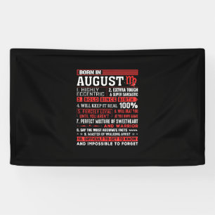 August Birthday Gifts - Born In August Virgo Banner