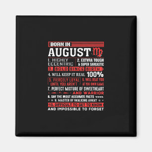 August Birthday Gifts - Born In August Virgo Magnet