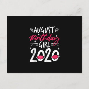 August Birthday Quarantine Gift Women Her Girl Holiday Postcard