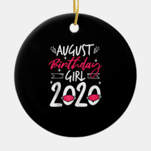 August Birthday Quarantine Gift Women Her Girl Leo Ceramic Ornament