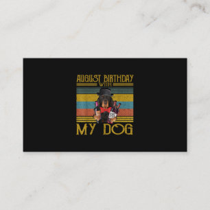 August Birthday With My Gordon Setter Dog 2020 Business Card