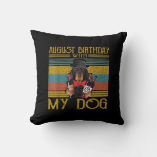 August Birthday With My Gordon Setter Dog 2020 Cushion