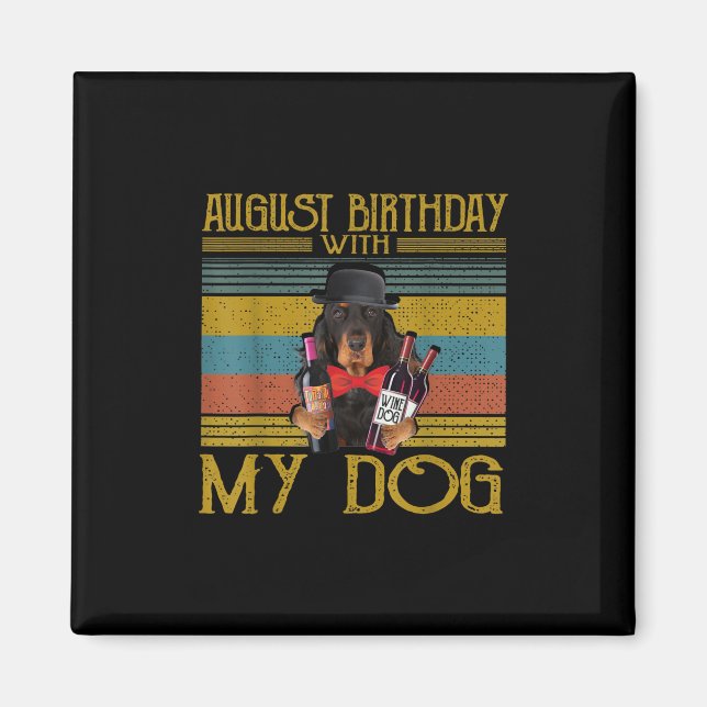 August Birthday With My Gordon Setter Dog 2020 Magnet (Front)