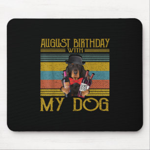 August Birthday With My Gordon Setter Dog 2020 Mouse Pad