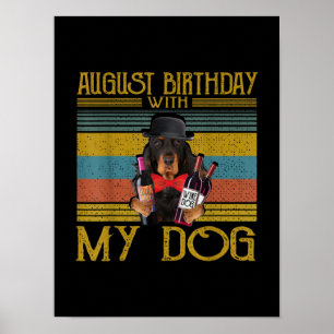 August Birthday With My Gordon Setter Dog 2020 Poster