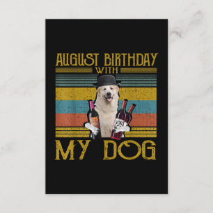 August Birthday With My Great Pyrenees Dog 2020 Enclosure Card