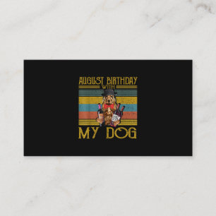 August Birthday With My Irish Setter Dog 2020 Business Card